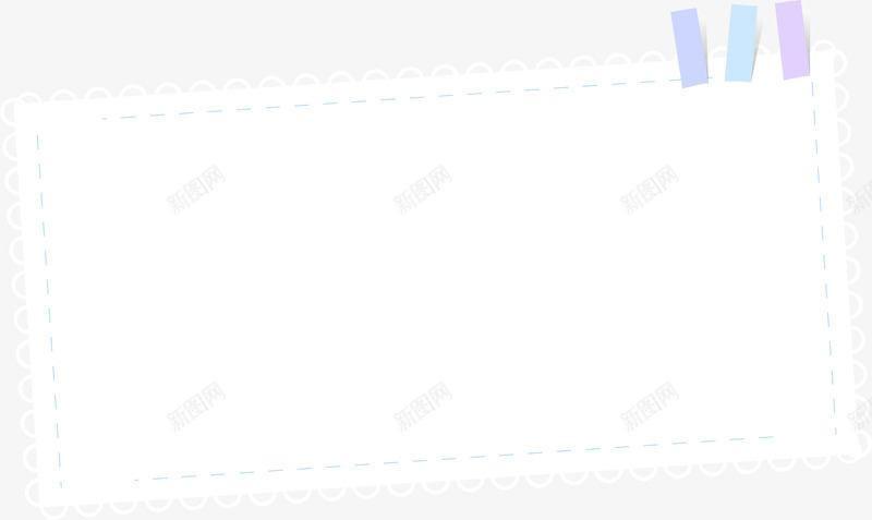 标签边框png免抠素材_新图网 https://ixintu.com AI 卡通 手绘 标签 白色 线条 边框