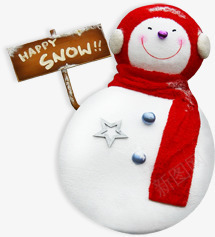 电商装饰元素圣诞雪人png免抠素材_新图网 https://ixintu.com 元素 圣诞 装饰 雪人