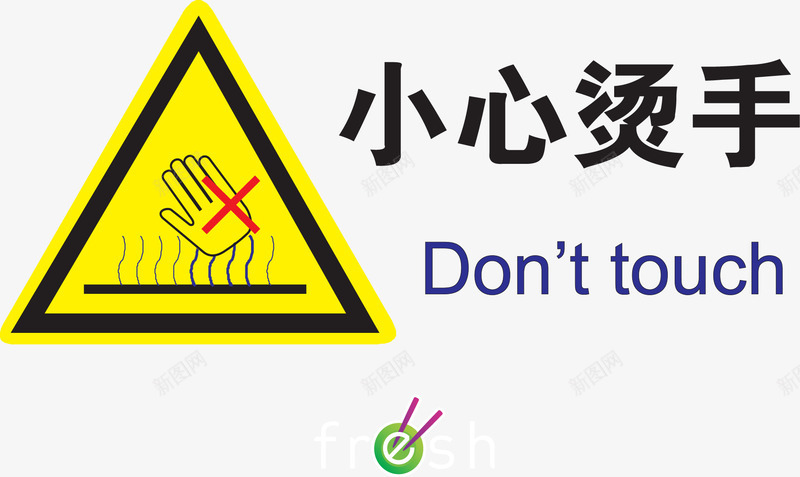 小心烫手标志元素png免抠素材_新图网 https://ixintu.com 元素 小心 标志 矢量标志