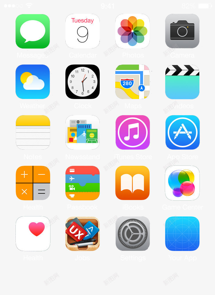 iphone6苹果手机图标模板png_新图网 https://ixintu.com UI设计 web网页界面设计 响应式UI 手机UI 移动UI 网站UI设计 网站建设全套模板