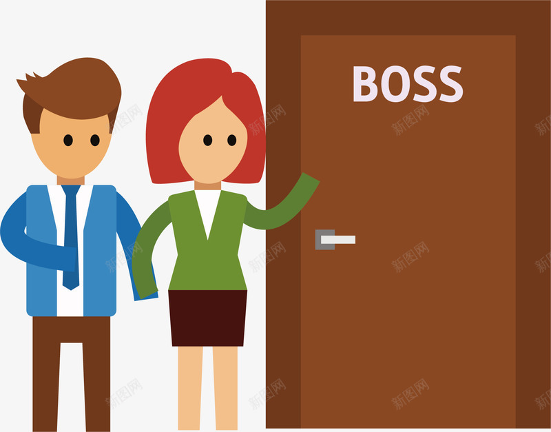 敲门矢量图ai免抠素材_新图网 https://ixintu.com 人物肖像 工作人员 敲门卡通手绘 水彩画 装饰图案 矢量图