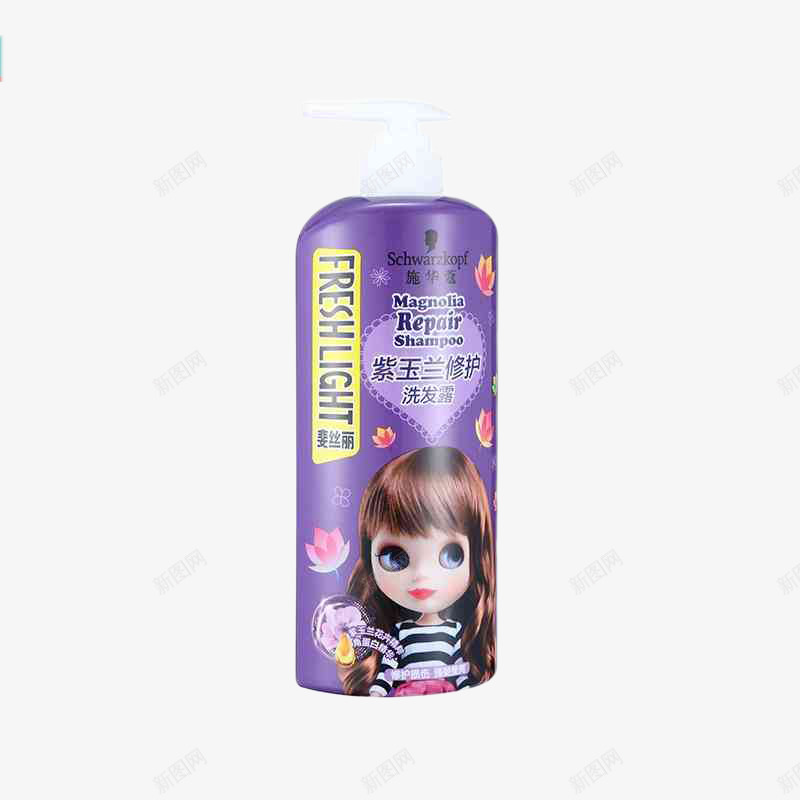 施华蔻洗发露png免抠素材_新图网 https://ixintu.com 产品实物 修护 洗发露 秀发 紫玉兰