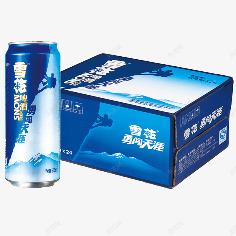 500ml听装雪花勇闯天涯啤酒整箱png免抠素材_新图网 https://ixintu.com 商业 啤酒 酒水 雪花 饮料