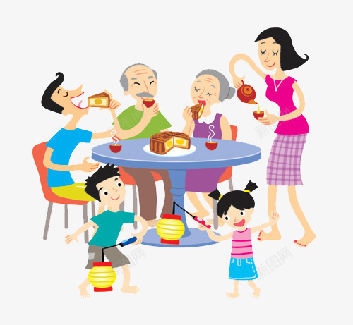 回家看爷爷奶奶png免抠素材_新图网 https://ixintu.com 喝酒 回家 看爷爷奶奶 看老人 聚餐