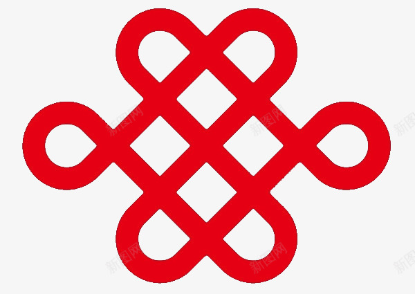 联通标志png免抠素材_新图网 https://ixintu.com 中国结 红色 联通