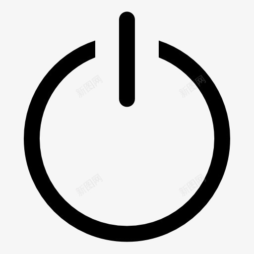 电脑开关机标识图标png_新图网 https://ixintu.com 关机 开机