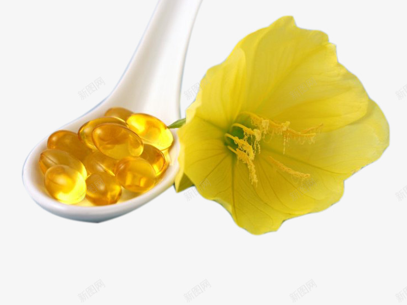 月见草甘油png免抠素材_新图网 https://ixintu.com 月见草 植物 甘油 草本 药丸 药物 黄色花