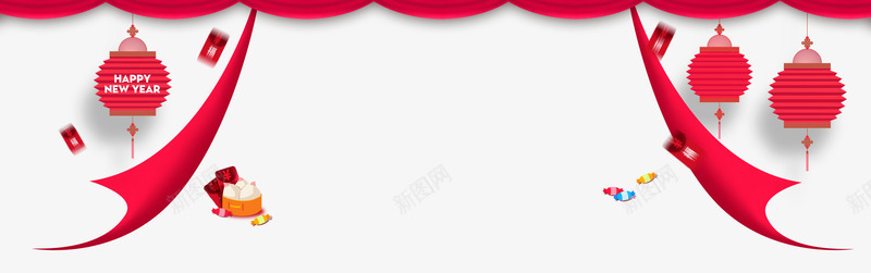 新年背景psd免抠素材_新图网 https://ixintu.com 对 布 彩色糖果 新年素材 灯笼 甯 红包 绾寘 褰壊绯栨灉 鏂板勾绱犳潗 鐏