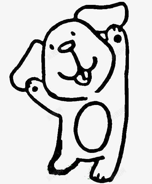 简笔画小狗图标png_新图网 https://ixintu.com 儿童 可爱 小狗 简笔