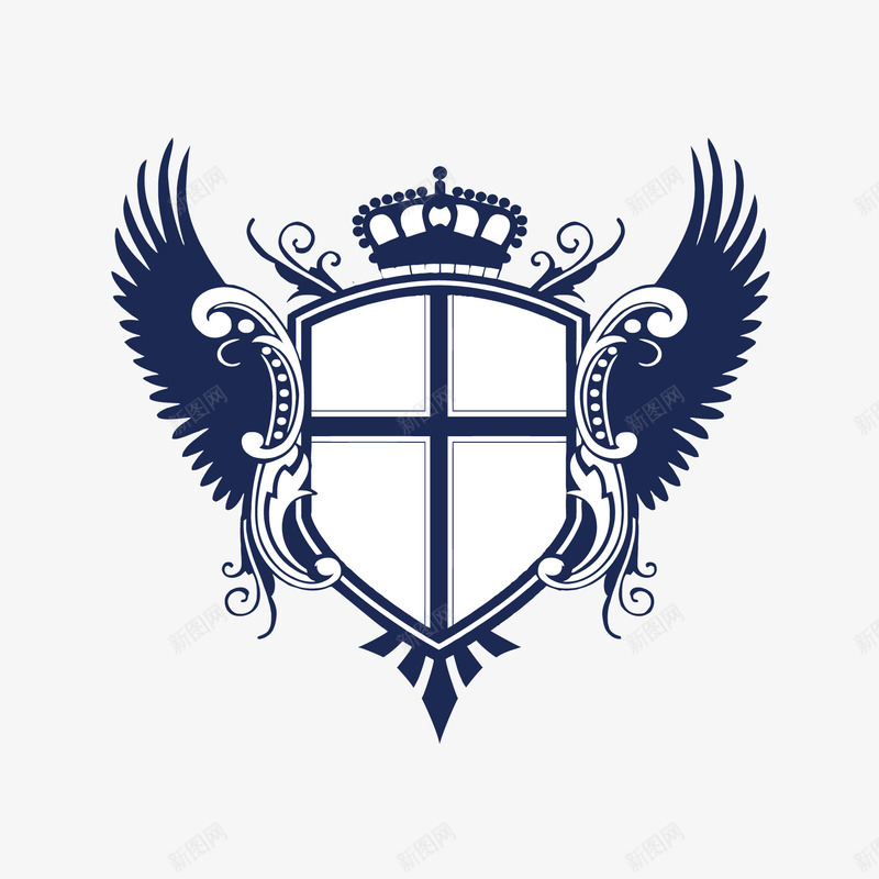 翅膀边框图标png_新图网 https://ixintu.com 剑 动漫图标 小图标 手绘 欧式盾牌 欧式花纹 游戏徽章 游戏标志 皇冠 盾形徽章 盾牌 翅膀 花纹剑 蓝色 蓝色徽章 边框 鹰的翅膀