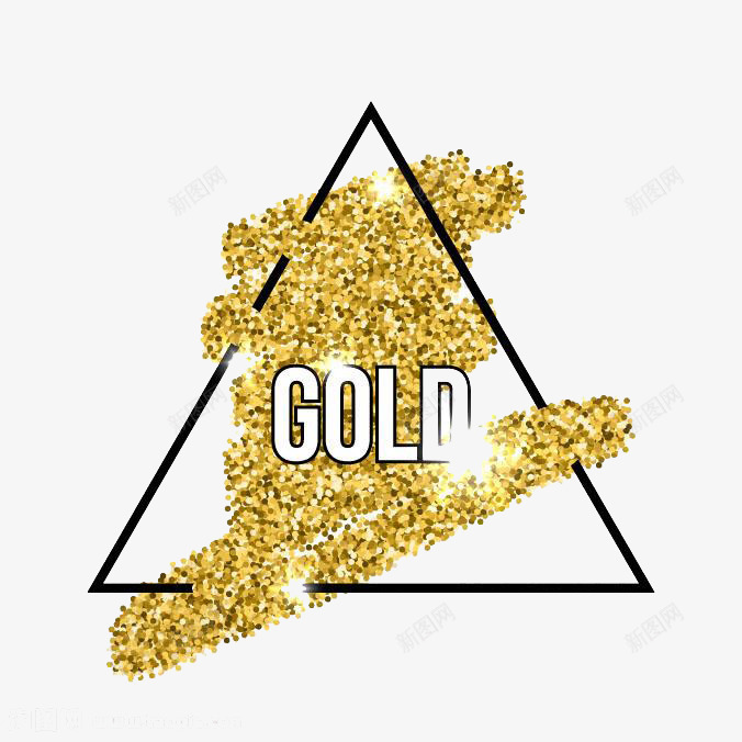 金粉三角形贴纸png免抠素材_新图网 https://ixintu.com 贴纸 金粉 金粉墙纸 金粉指甲 金粉贴 金粉贴纸 高清免扣 高清免扣素材