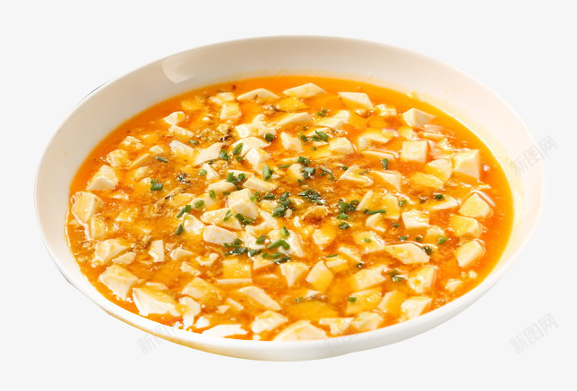 蟹粉豆腐png免抠素材_新图网 https://ixintu.com 产品实物 健康 营养 葱花 蟹粉 装饰 豆腐