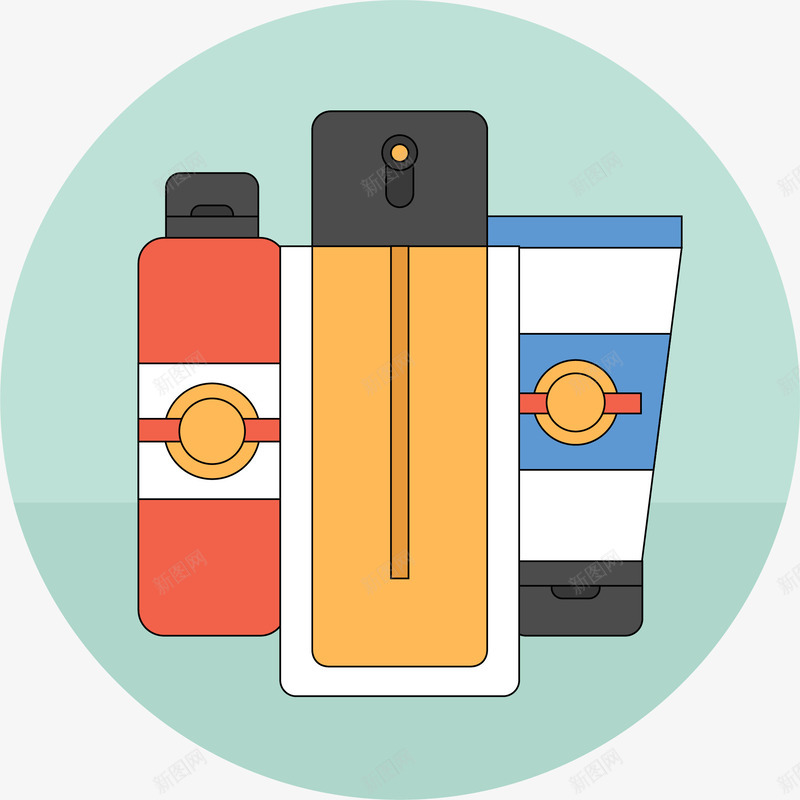 扁平网页化妆品icon图标png_新图网 https://ixintu.com 化妆品icon 化妆品图标 卡通图标 图标 扁平图标 护肤品 网页图标