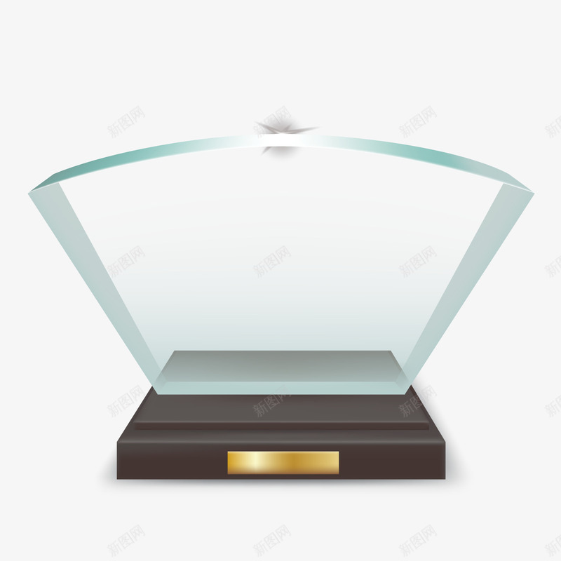 扇形奖杯图标png_新图网 https://ixintu.com 卡通奖杯 商务 奖座 奖杯ico 奖杯icon 奖杯卡通 奖杯图标 方形 水晶奖杯 玻璃奖杯 装饰
