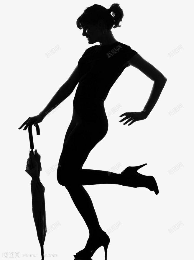 跳踢踏舞的女人黑色剪影png免抠素材_新图网 https://ixintu.com 动感 欢快 演员 激情 舞蹈 艺术 踢踏 踢踏舞 雨伞 黑色