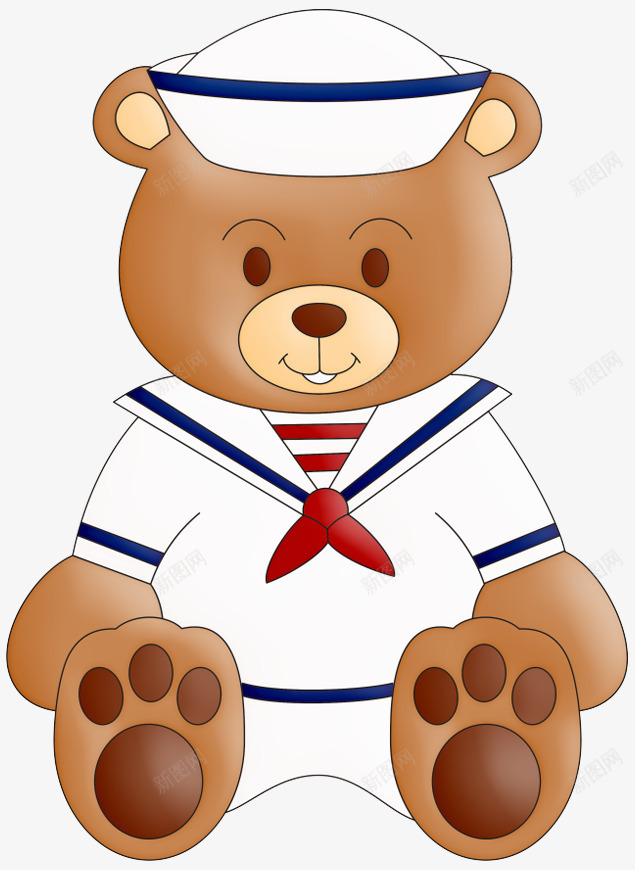 手绘微笑的小熊图png免抠素材_新图网 https://ixintu.com 动物 卡通手绘 可爱 宠物 小熊 帽子 微笑 水彩