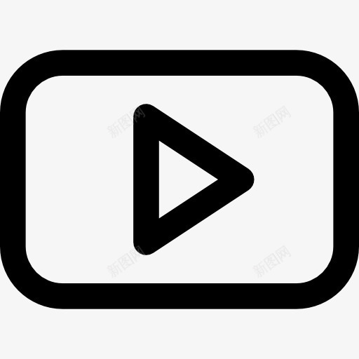 YouTube的标志图标png_新图网 https://ixintu.com 流媒体 社交媒体 社交网络 视频 视频播放器的标志