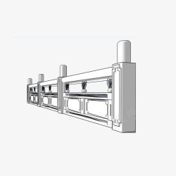 中式花格模型中式栏杆模型图高清图片