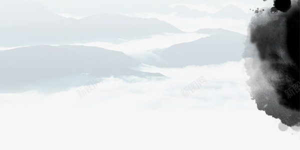 中国风山水泼墨画psd免抠素材_新图网 https://ixintu.com 古风 山水 水墨画 泼墨 滴墨 背景