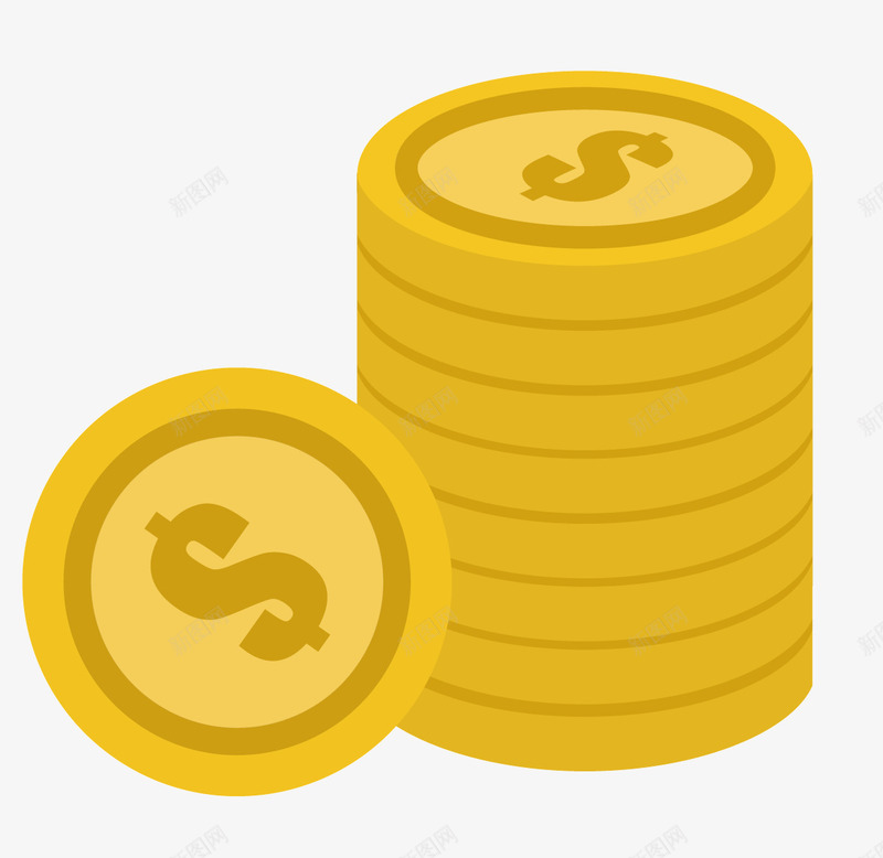 一堆金币png免抠素材_新图网 https://ixintu.com 圆形 矢量素材 金币 钱 钱币