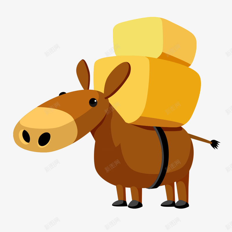 小驴子png免抠素材_新图网 https://ixintu.com 卡通 图片 小驴子 造型