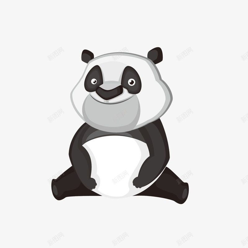 可爱熊猫矢量图eps免抠素材_新图网 https://ixintu.com 动物 动物插画 卡通动物 可爱 可爱动物 小动物 熊猫 矢量图