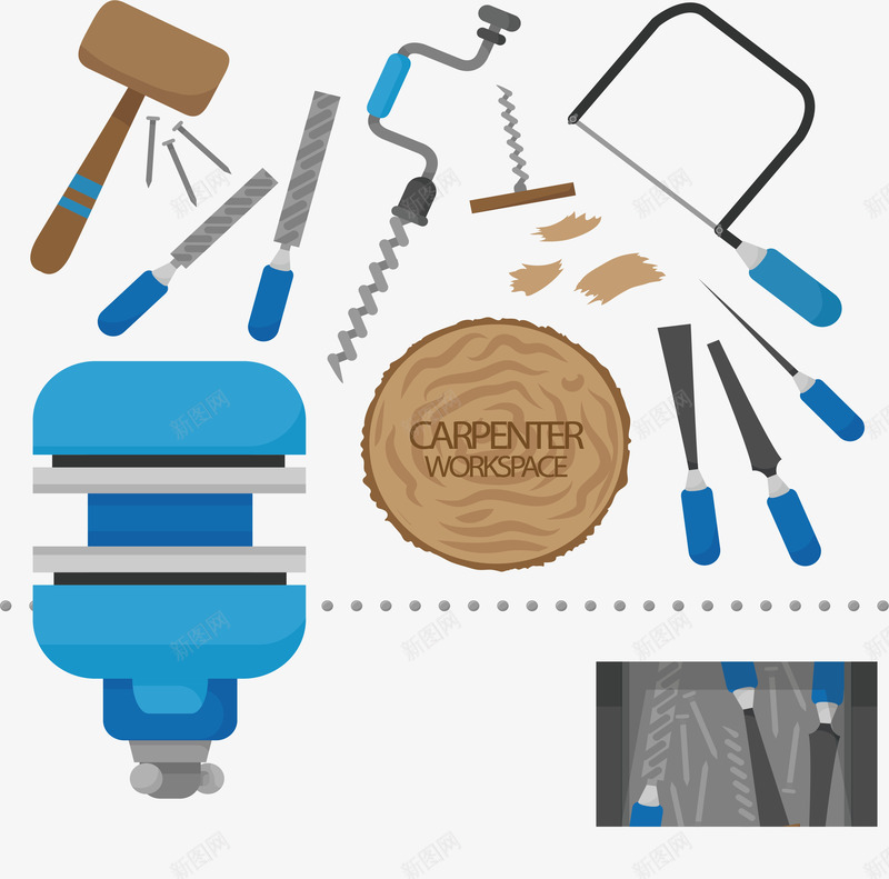 木工修理工具矢量图ai免抠素材_新图网 https://ixintu.com 万能工具 伐木工 工具 工具箱 木工 矢量png 矢量图
