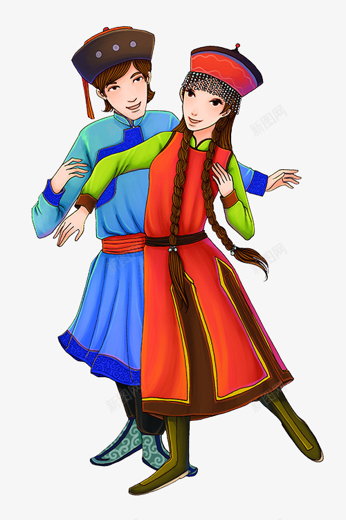 苗族青年png免抠素材_新图网 https://ixintu.com 传统服饰 少数民族 情侣 苗族