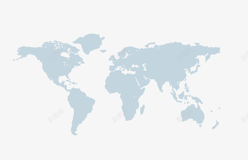 七大洲地图png免抠素材_新图网 https://ixintu.com 世界 全球 四大洋