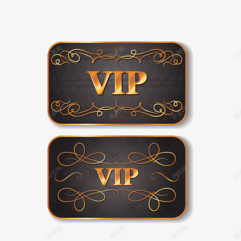 商业vip贵宾卡png免抠素材_新图网 https://ixintu.com VIP 会员卡 暗纹 欧式 烫金 烫金纸 贵宾