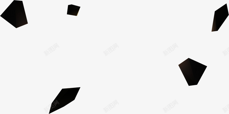 黑色几何图形png免抠素材_新图网 https://ixintu.com 黑色几何图形png