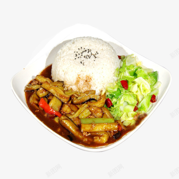 肉末茄子饭png免抠素材_新图网 https://ixintu.com 传统美食 家常菜 米饭 美食 肉末茄子 茄子 蔬菜 餐饮美食