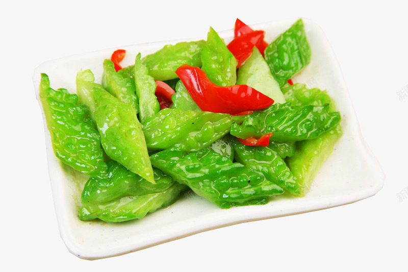 辣椒炒苦瓜png免抠素材_新图网 https://ixintu.com 素菜 菜式 蔬菜 食物