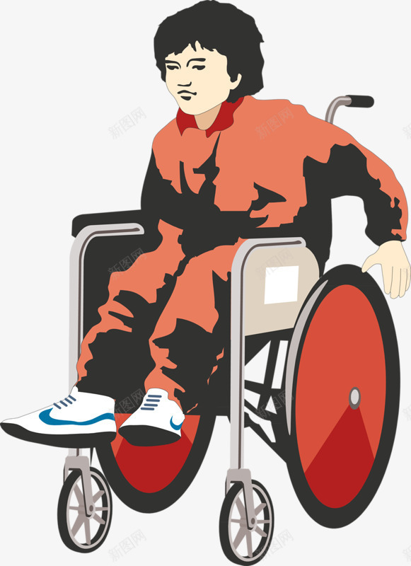 坐轮椅的大叔叔png免抠素材_新图网 https://ixintu.com 大叔 好看 简单 轮椅