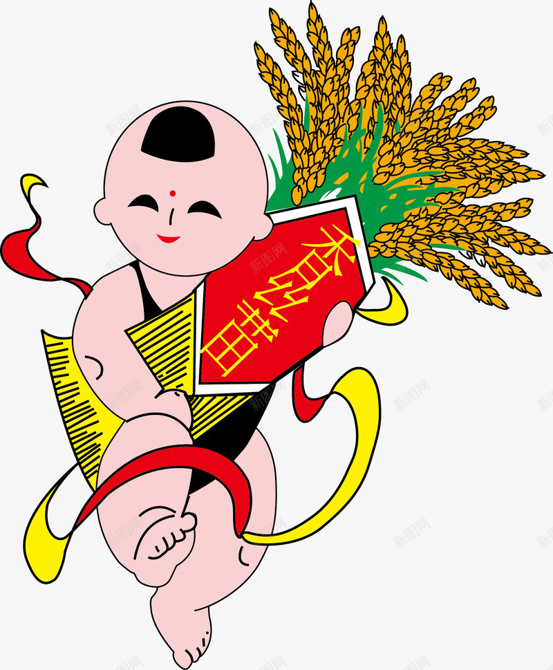 卡通大米包装图png免抠素材_新图网 https://ixintu.com 卡通人 大米 稻谷 设计常用