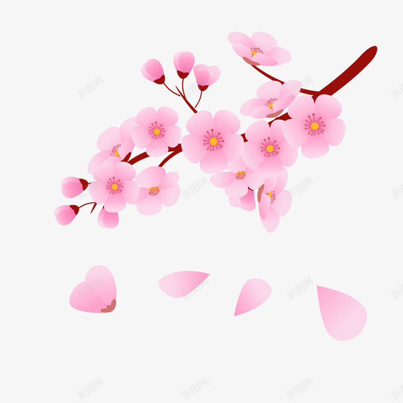 春天桃花花朵花瓣春季樱花桃花素矢量图ai免抠素材_新图网 https://ixintu.com AI矢量 春天 春天桃花花朵花瓣春季樱花桃花素材免费下载 枝条 树枝 桃花 植物 樱花 浪漫 粉红色 绿植 花朵 花瓣 设计 矢量图