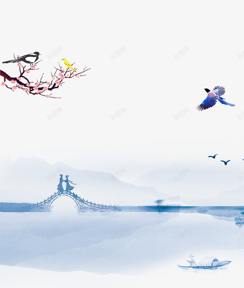 小清新小鸟七夕情人节促销海报psd免抠素材_新图网 https://ixintu.com psd 一生一世 七夕 七夕礼物 促销海报 小清新 小鸟 情人节 横向海报 求婚 爱心 表白