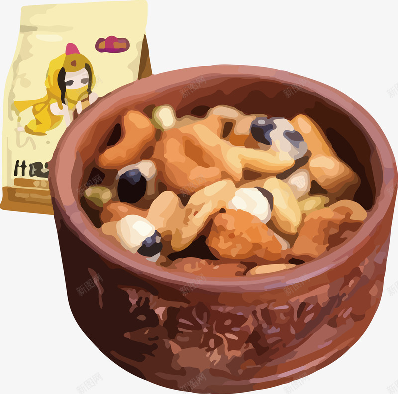 楼兰蜜语每日果仁矢量图ai免抠素材_新图网 https://ixintu.com 什锦果仁 坚果 木碗 楼兰蜜语 每日果仁 袋装 矢量图
