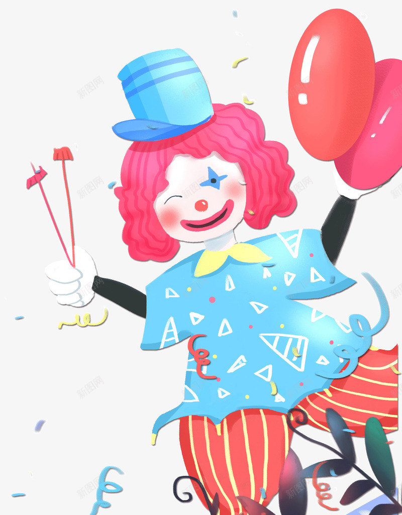 愚人节卡通手绘小丑表演psd免抠素材_新图网 https://ixintu.com 卡通 可爱 商场活动 小丑表演 彩色 手绘 搞怪 杂技 玩耍