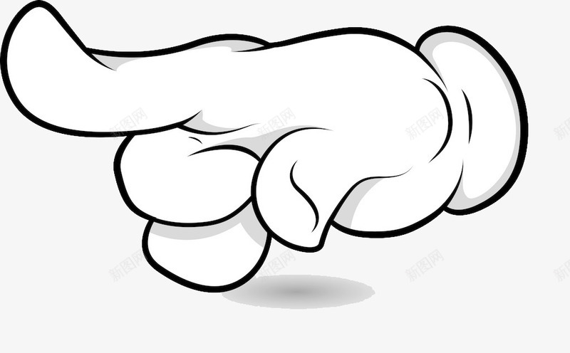 指向一方的动画手图标png_新图网 https://ixintu.com 动画 动画手 动画片 卡通 卡通形象 好看 指向