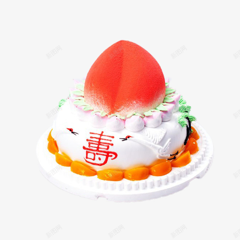 大红寿桃蛋糕png免抠素材_新图网 https://ixintu.com 仙鹤 大寿桃 寿桃蛋糕 寿比南山 寿蛋糕 祝福 福如东海 老人 蛋糕