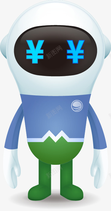 贪财的表情mocpng免抠素材_新图网 https://ixintu.com 机器人 爱钱 眼 贪心图片 贪财 钱