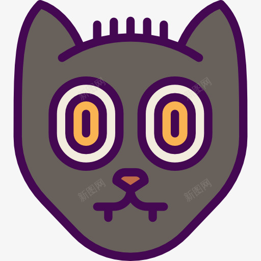 黑猫图标png_新图网 https://ixintu.com 万圣节 动物 猫 迷信 黑猫