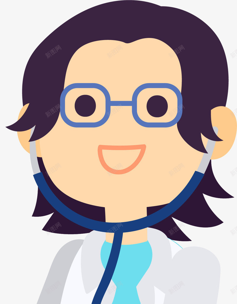 卡通可爱女医生矢量图ai免抠素材_新图网 https://ixintu.com 人物 医务工作者 医生 卡通 可爱 可爱女医生 妇产科 患者 手绘 护士 教授 讲演 设计 矢量图