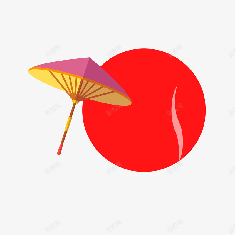 红色日式海报png免抠素材_新图网 https://ixintu.com 和风 日式 日式风格 日本 日本风 海报 素材