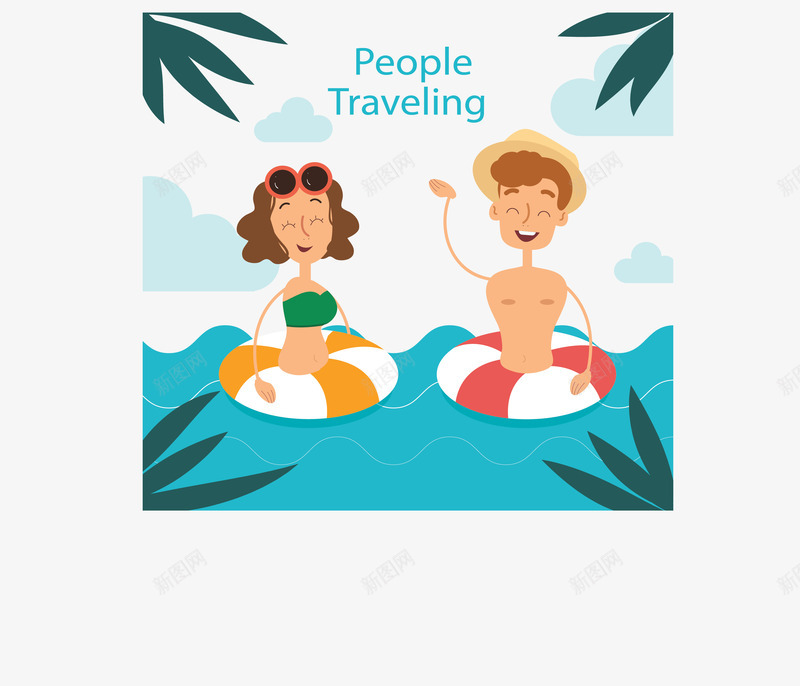 海边度蜜月的情侣png免抠素材_新图网 https://ixintu.com 度蜜月 情侣 情侣旅游 海边旅游 矢量png 蜜月之旅