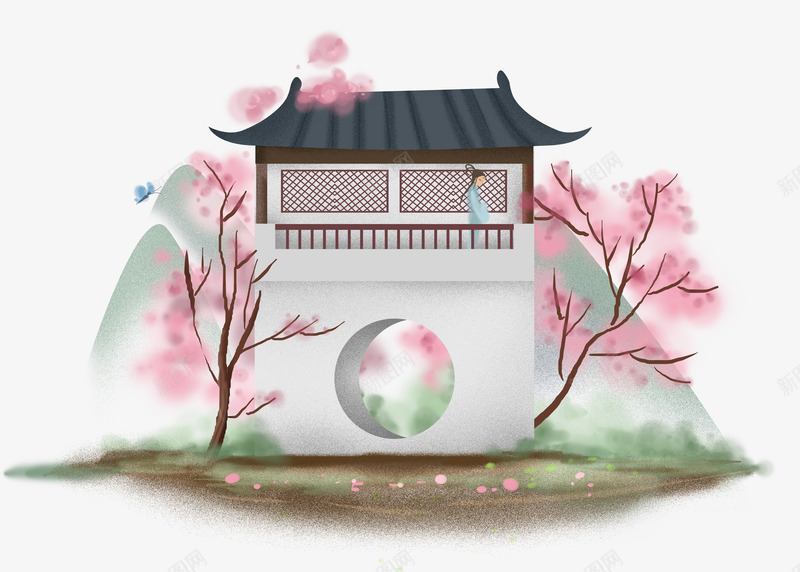 中国风手绘水墨风景山水徽派建筑45png免抠素材_新图网 https://ixintu.com 中国风 中国风山水 古风船 山水 山水画 山河 徽派建筑 手绘 插画 新图网 日出 水墨 水墨画 水墨风景 船 风景