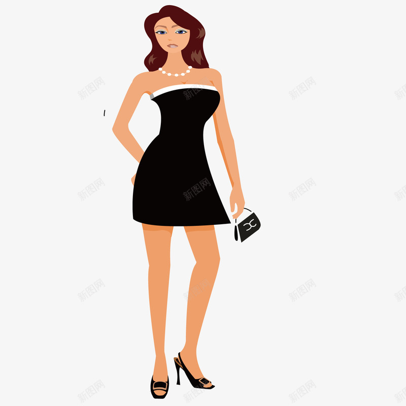 性感女强人矢量图ai免抠素材_新图网 https://ixintu.com 人物 卡通 女人 女强人 工作 性感 美女 舞会 酒会 矢量图
