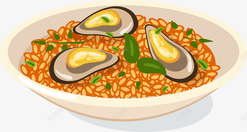 香辣海鲜美食png免抠素材_新图网 https://ixintu.com 卡通食物 海鲜 矢量图案 美食 蛤蜊 餐饮 香辣