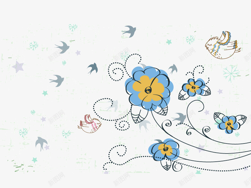 小清新花纹背景装饰png免抠素材_新图网 https://ixintu.com 小清新 曲线 简约 线条 背景装饰 花纹